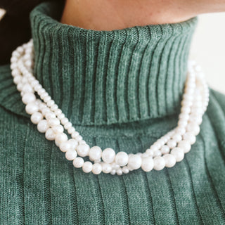 Triple-Strand Pearl Necklace