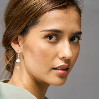 White Pearl Earrings