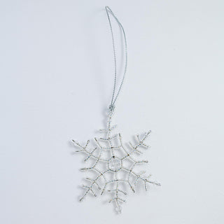 Silver Snow Ornament
