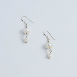 White Pearl Earrings