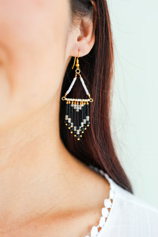Tapestry Earrings (Onyx)