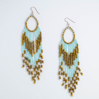 Waves of Grace Earrings (Aqua)