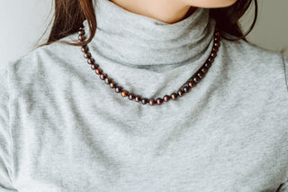 Cranberry Glow Pearl Necklace