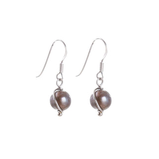 Cranberry Glow Pearl Earrings