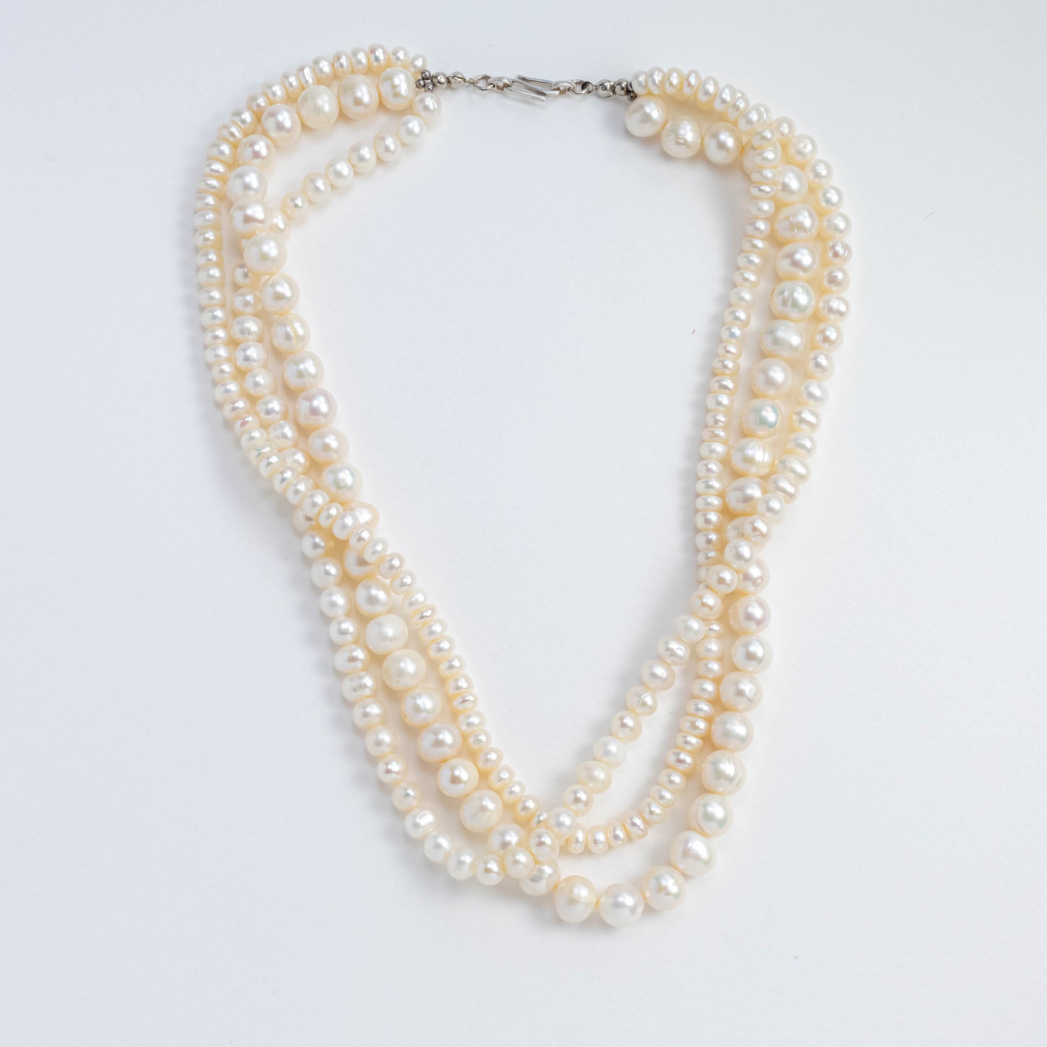 Triple-Strand Pearl Necklace