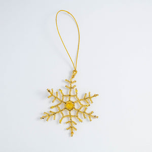 Gold Snow Ornament