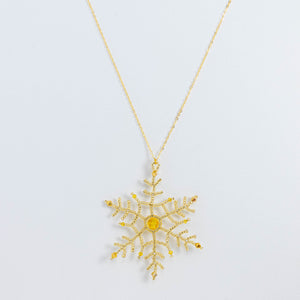 Snowflake Necklace (Gold)